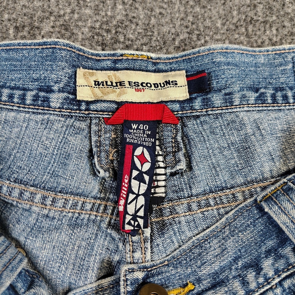 Vintage Y2K Willie Esco DUNS Shorts Mens W40 Baggy Loose Fit Distressed Hip Hop - Picture 5 of 10